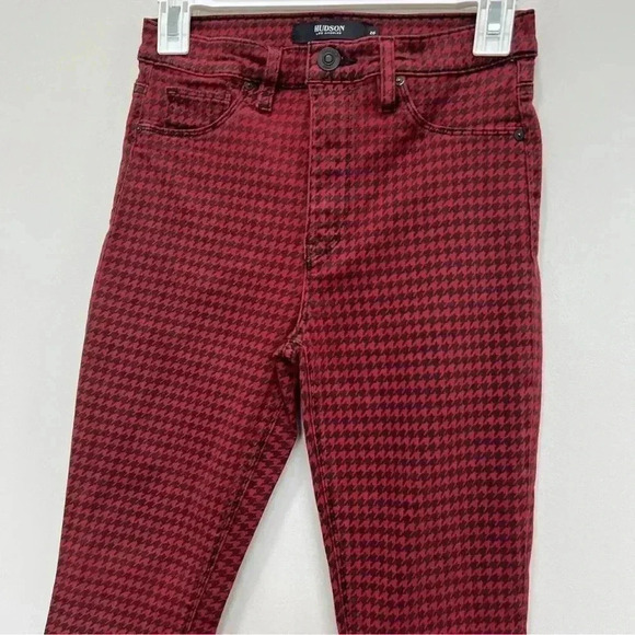 Hudson Barbara High Waist Super Skinny Ankle Stretch Jeans Houndstooth S… - Picture 3 of 10